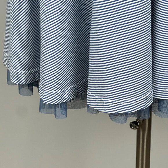 Matilda Jane Womens Between the Lines Blue Striped Dress Fit Flare size Medium - Picture 5 of 13